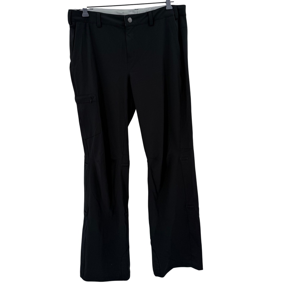 REI Womens Black Convertible Roll Up Hiking Cargo Pants Size 12 RN 37249